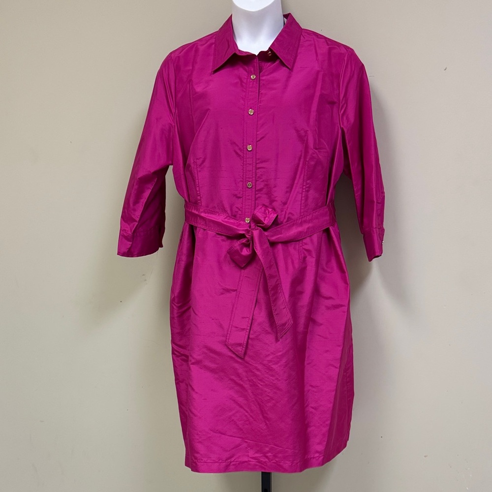 Talbots Pink Long Sleeve Dress